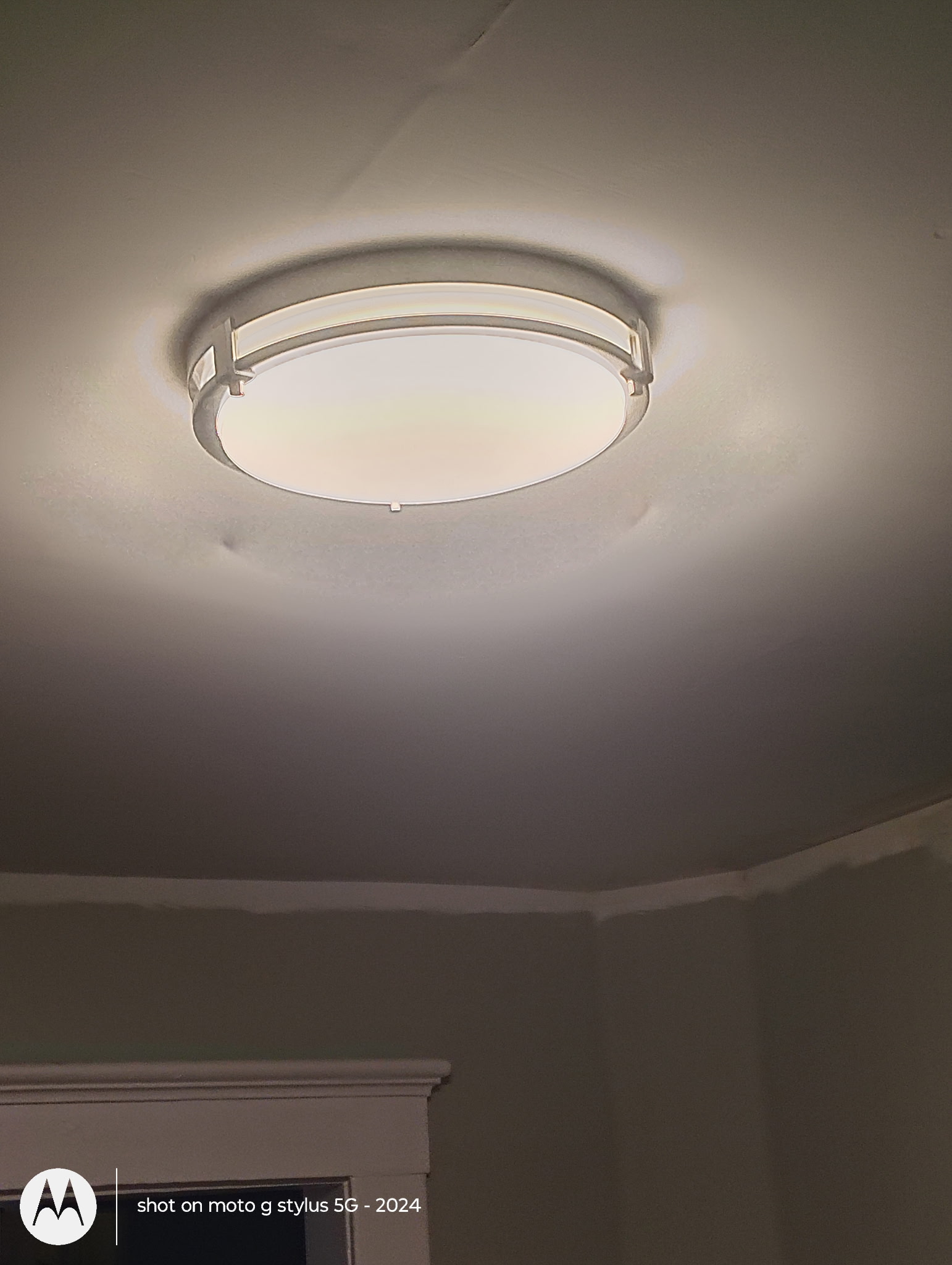 Modern round flush-mount ceiling light fixture
